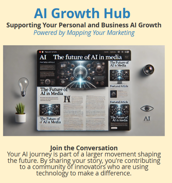 AI Growth Hub logo showcasing innovation and technology in design.