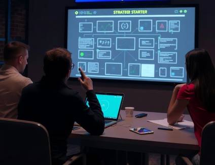 Engaging strategy starter session with AI insights and collaboration.