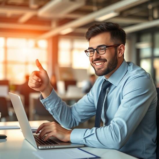 Visualizing success in business with a confident team celebrating achievements.