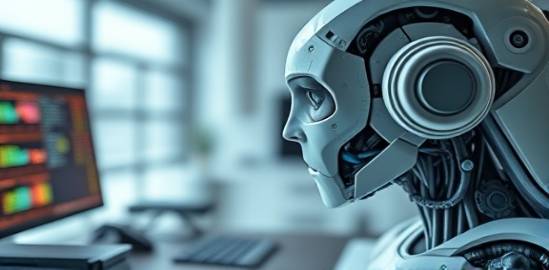 advanced AI models configuration, intense, tweaking parameters, photorealistic, modern studio with suspended digital interfaces, highly detailed, dynamic model visualizations, 70mm lens, soft colors, directional light, shot with a macro lens.