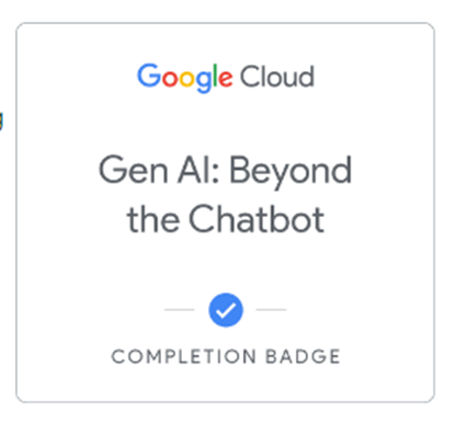 google beyond the chatbot completion badge
